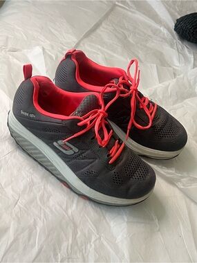 Skechers Shape Up’s Gray and Pink Women's Sport Walking Shoes